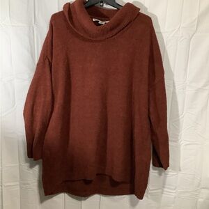 Max Studio Rich Brown Cowl Neck Sweater